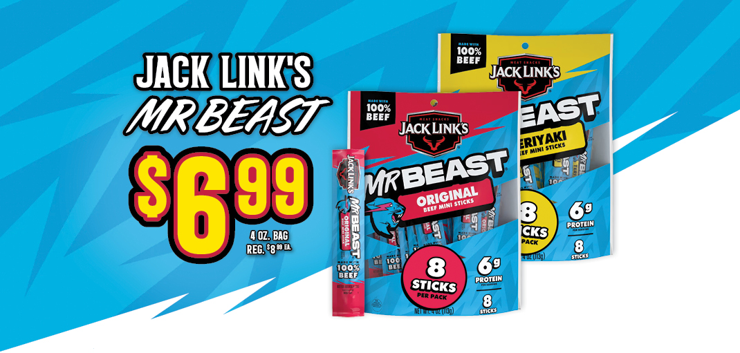 Mr. Beast jerky bags original and teriyaki $6.99 each