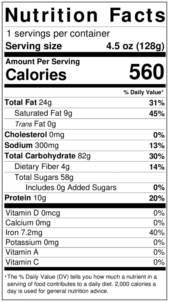 Peanut Butter Krispy Bites Nutrition Facts