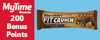 Fit Crunch protein bar. Get 200 MyTime bonus points.
