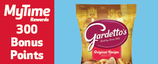 MyTime Rewards – 300 Bonus Points on Gardetto's