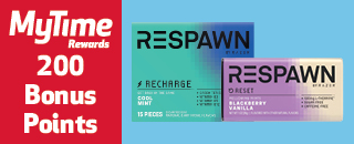 MyTime Rewards – 200 Bonus Points on RESPAWN Gum and Mints