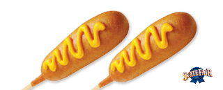 2 corn dogs