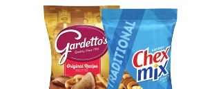 Gardetto's and Chex Mix snacks