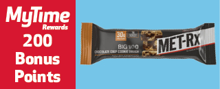 MET-Rx Protein Bar get 200 MyTime Bonus Points