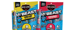 Jack Link's Mr. Beast mini sticks teriyaki and original