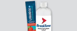 Liquid IV packet & bottle water