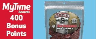 Old Trapper beef jerky, 400 bonus points